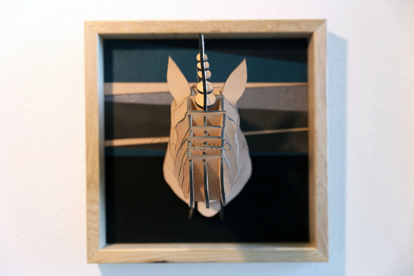 Unicorn hunting trophy/100% handcrafed leather artwork-Leather wall art-Leather unicorn