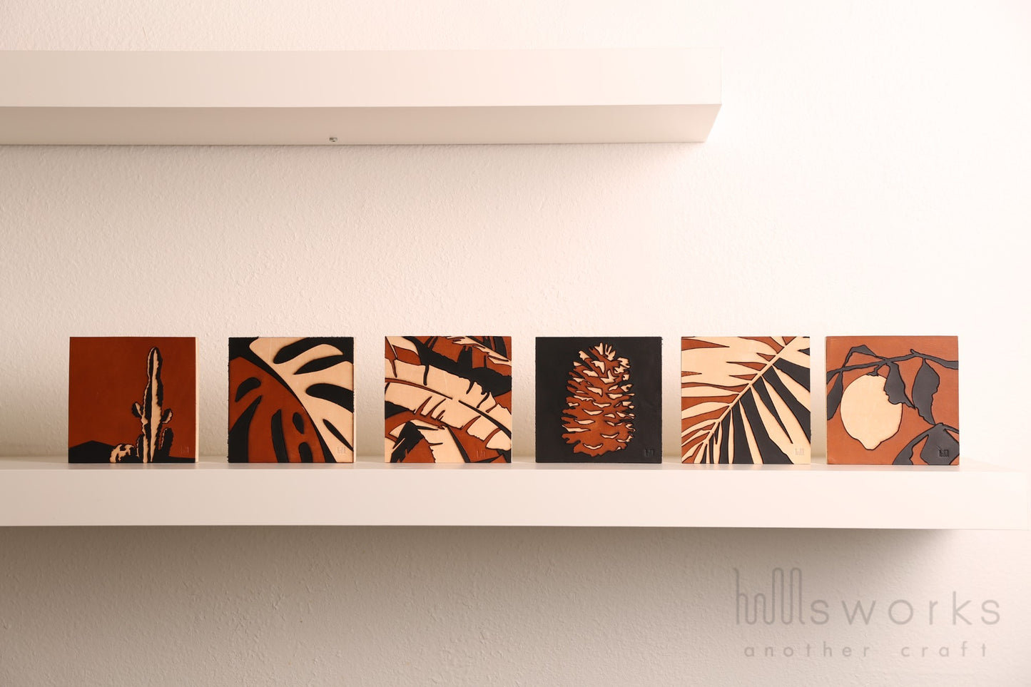 Handcrafted Leather botanical Wall Art, Artistic Handmade Pine cone Decor for house, Ideal Gift for Nature Enthusiasts
