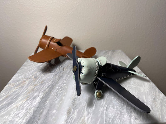 [Digital file] Handmade Leather airplane pattern-PDF file-Tutorial included