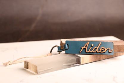 Unique Engraved Leather Keychain Bag Charm, Personalized Accessory for Keys or Bags, Thoughtful Gift for Any Occasion