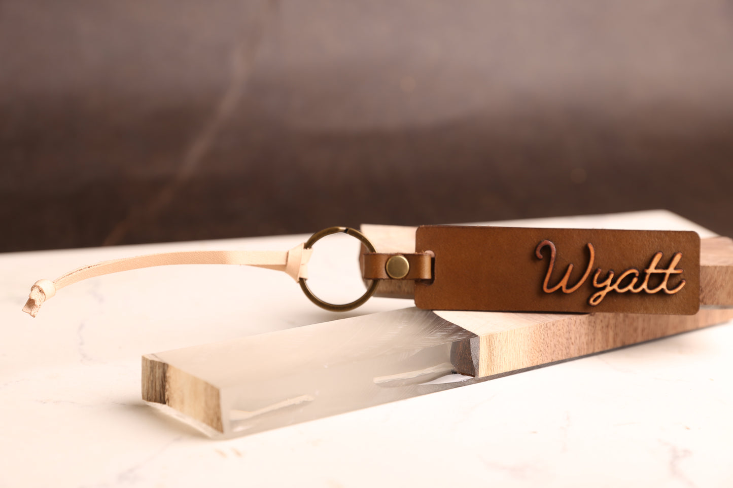 Unique Engraved Leather Keychain Bag Charm, Personalized Accessory for Keys or Bags, Thoughtful Gift for Any Occasion