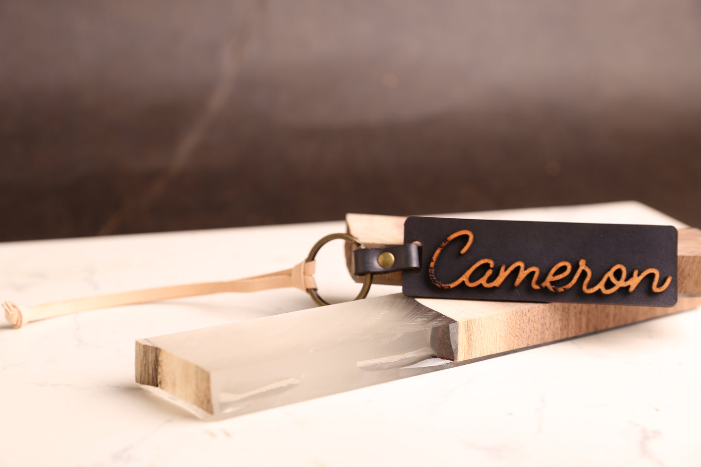 Unique Engraved Leather Keychain Bag Charm, Personalized Accessory for Keys or Bags, Thoughtful Gift for Any Occasion