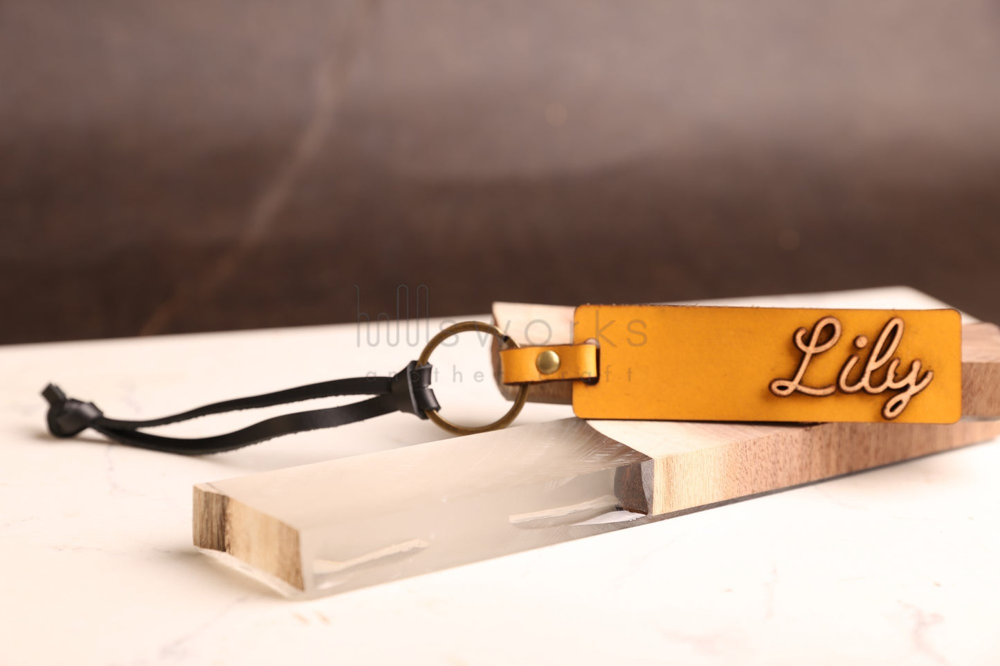 Unique Engraved Leather Keychain Bag Charm, Personalized Accessory for Keys or Bags, Thoughtful Gift for Any Occasion