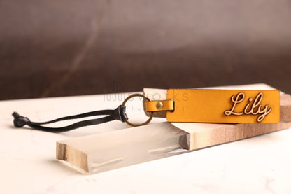 Unique Engraved Leather Keychain Bag Charm, Personalized Accessory for Keys or Bags, Thoughtful Gift for Any Occasion