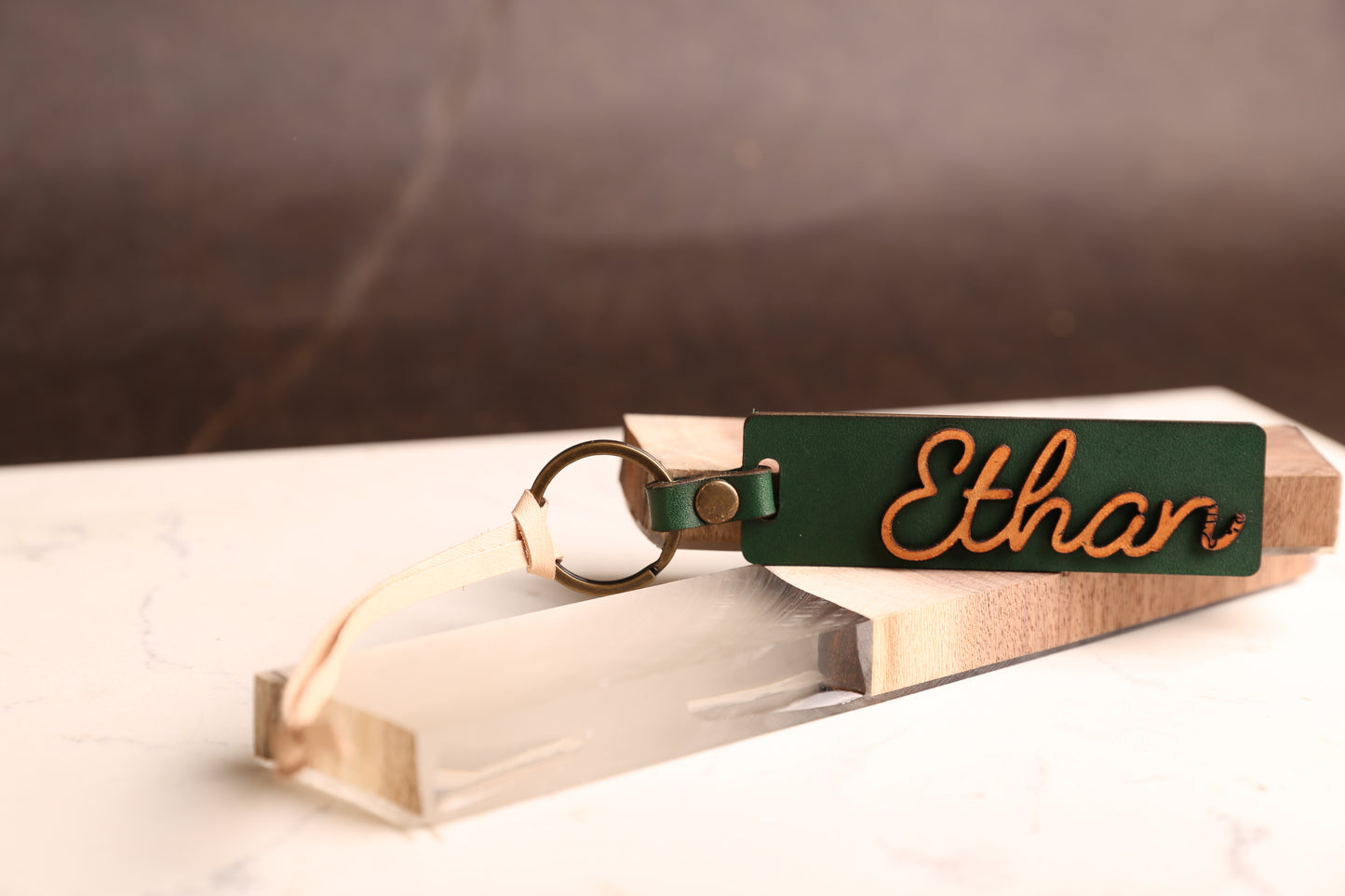 Unique Engraved Leather Keychain Bag Charm, Personalized Accessory for Keys or Bags, Thoughtful Gift for Any Occasion