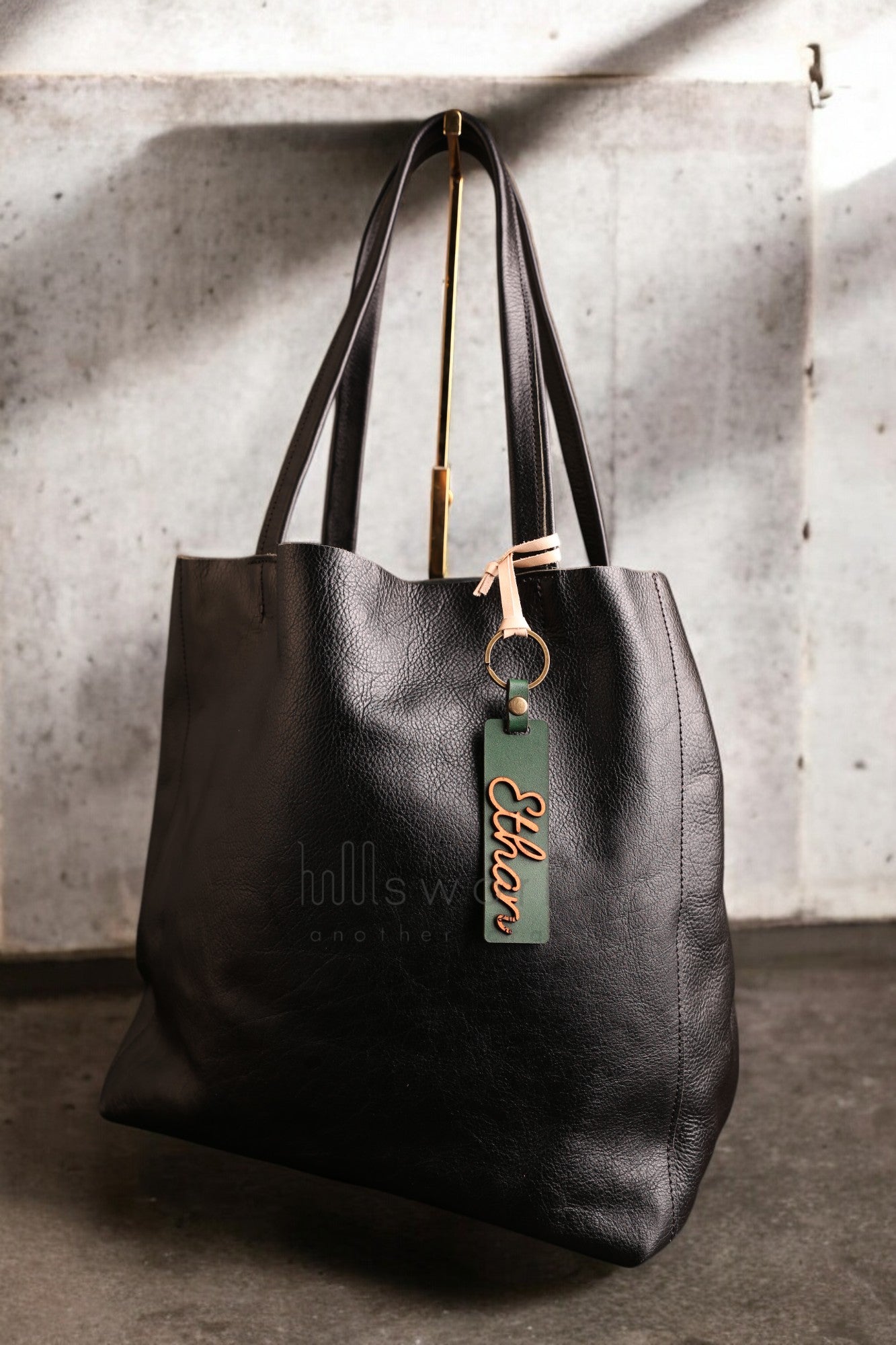 Unique Engraved Leather Keychain Bag Charm, Personalized Accessory for Keys or Bags, Thoughtful Gift for Any Occasion
