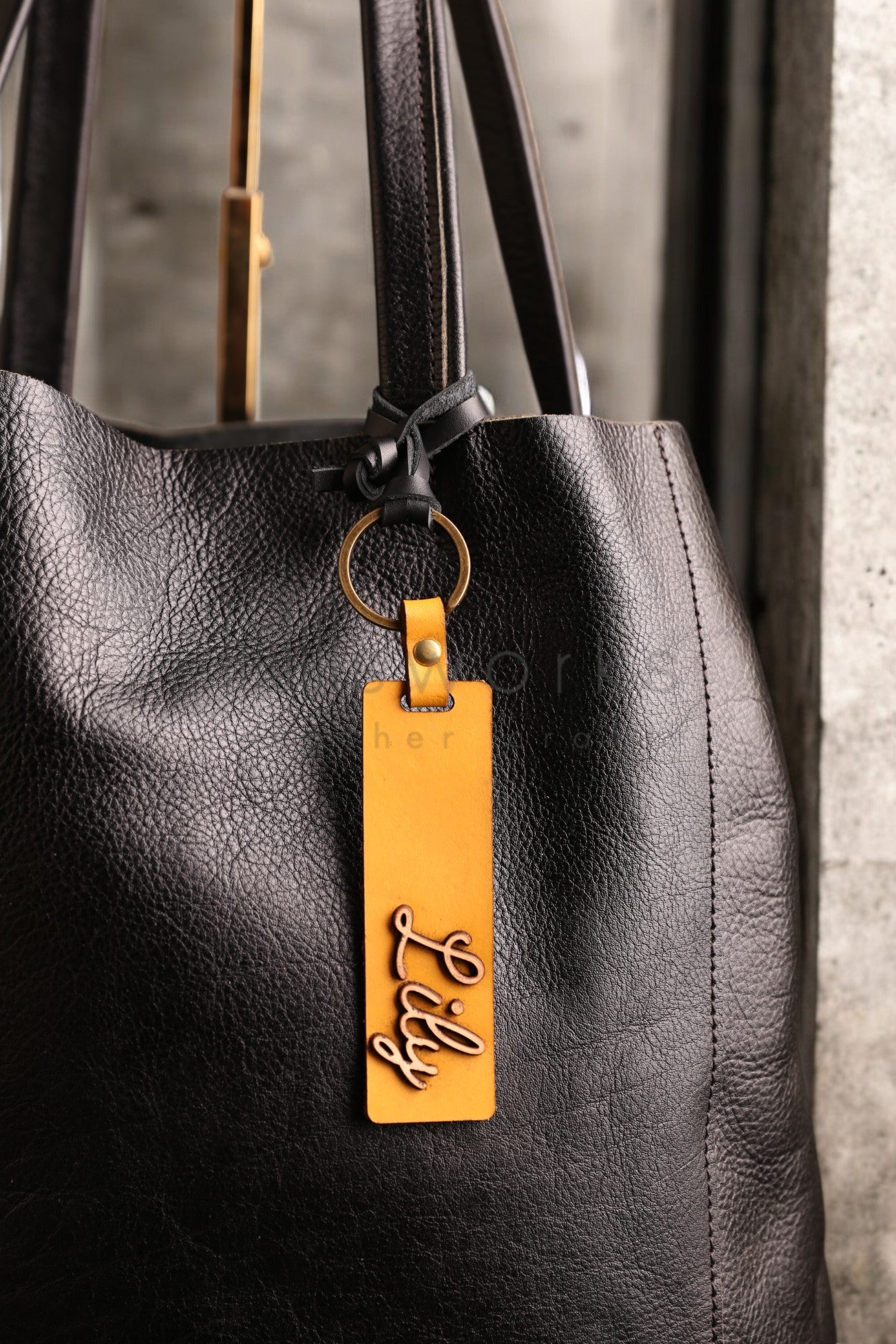 Unique Engraved Leather Keychain Bag Charm, Personalized Accessory for Keys or Bags, Thoughtful Gift for Any Occasion