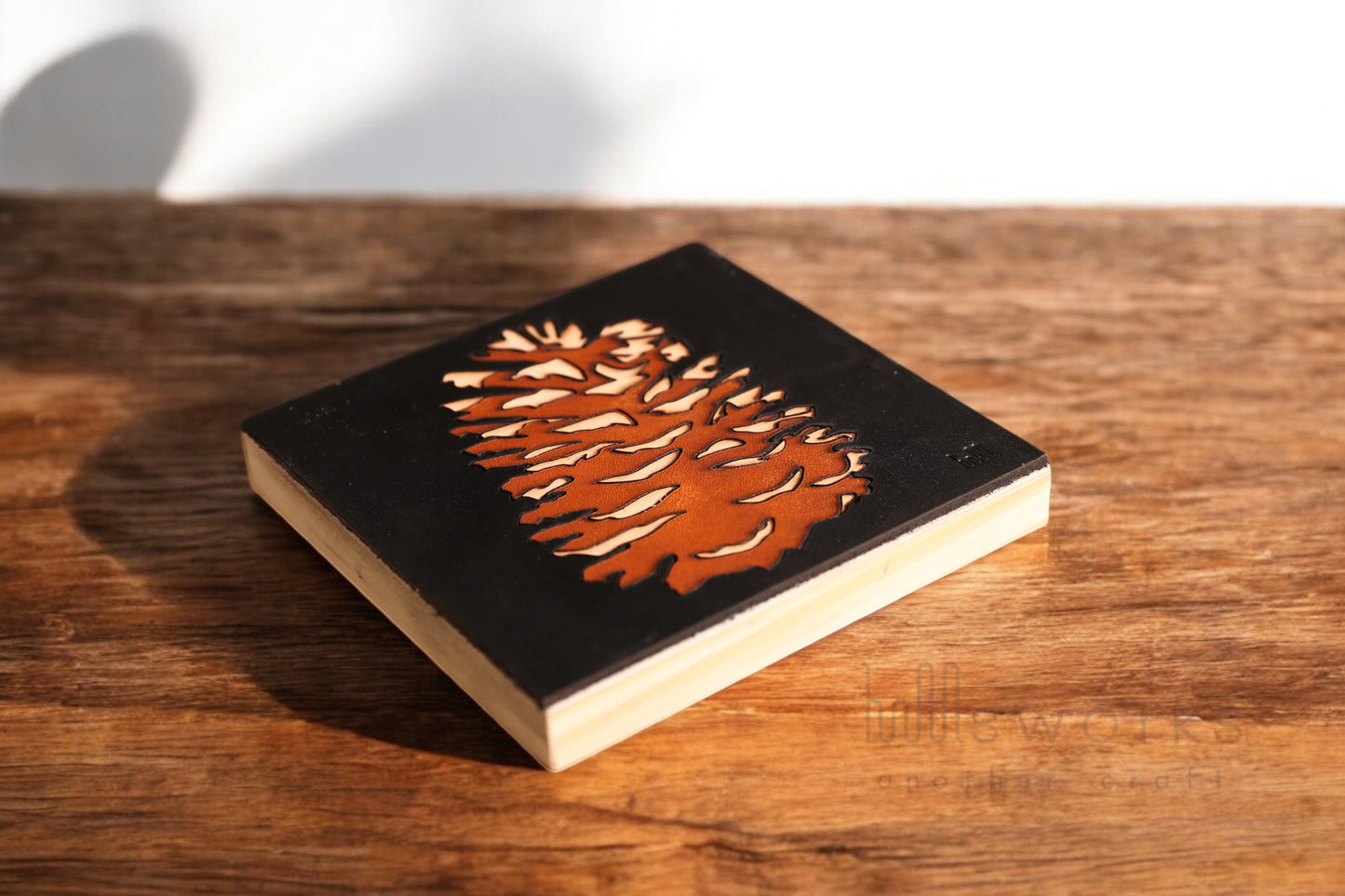 Handcrafted Leather botanical Wall Art, Artistic Handmade Pine cone Decor for house, Ideal Gift for Nature Enthusiasts