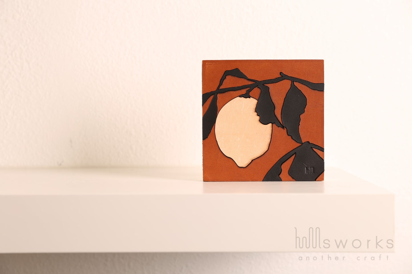 Handcrafted Leather Citrus Wall Art, Artistic Handmade Lemon tree Decor for house, Ideal Gift for Nature Enthusiasts