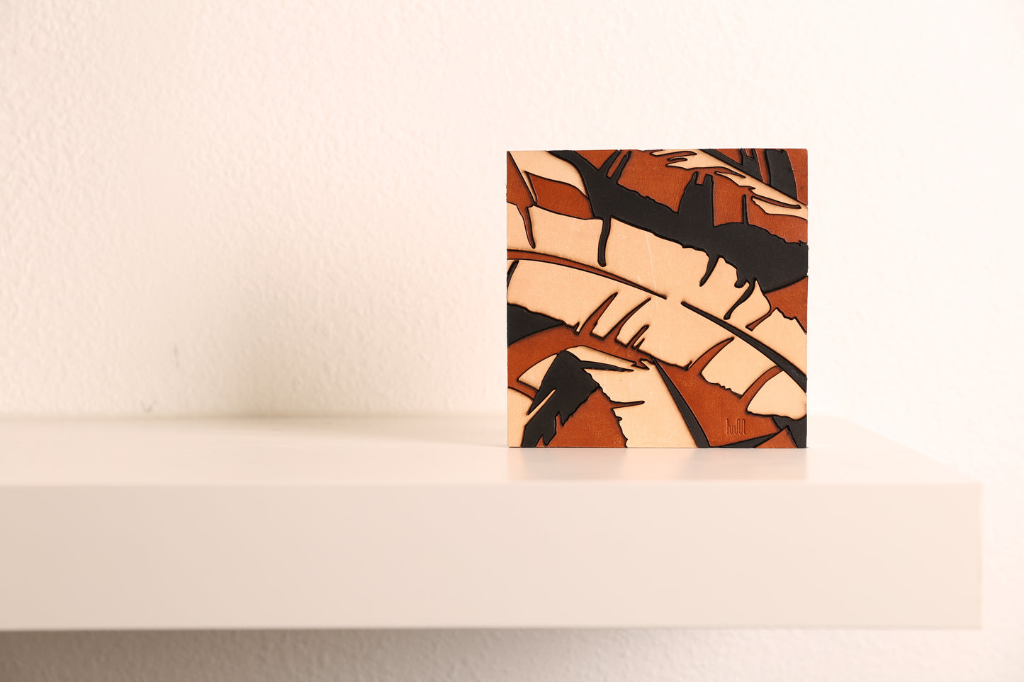 Handcrafted Leather botanical Wall Art, Artistic Handmade banana leaves Decor for house, Ideal Gift for Nature Enthusiasts