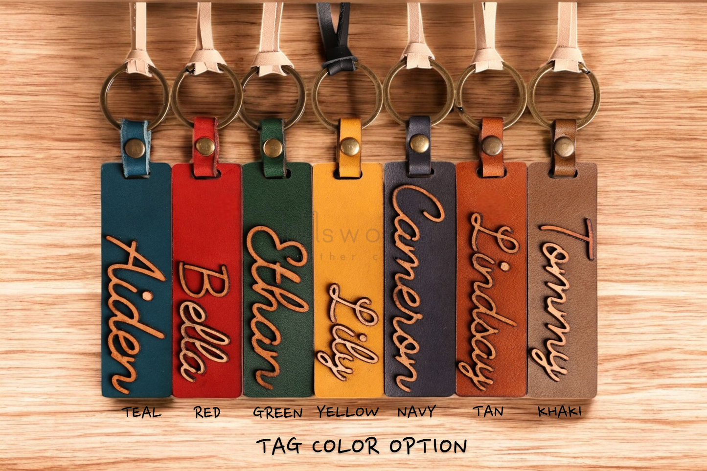 Unique Engraved Leather Keychain Bag Charm, Personalized Accessory for Keys or Bags, Thoughtful Gift for Any Occasion
